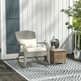 thumbnail image 2 of Outsunny Outdoor Wicker Adirondack Rocking Chair with Seat Cushion Pillow, 2 of 10