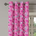 thumbnail image 3 of Ambesonne Feminine Grommet Curtain, Crown Pattern Flower, 50" x 54", Fuchsia, 3 of 6