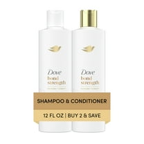Dove Shampoo & Conditioner Set for Women Bond Strength with Peptide Complex, 12 Fl oz 2 Count Squeeze Bottles