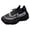 Black, variant on Women's Breathable Mesh Platform Sneakers Casual Lace Up Outdoor Chunky Shoes Comfortable Low Top Sport Shoes Plus Size Wedge Walking Sport Sneakers