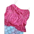 thumbnail image 4 of xingqing 4-12 Years Toddler Girls Mermaid Sequined Swimsuit, Strap Fish Scale Net Tail Skirt for Cosplay  Pink blue 11-12 Years, 4 of 5