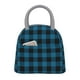 thumbnail image 1 of Balery Blue Black Plaid Bolsa de Almuerzo para Mujeres, Caja de Almuerzo, Bolsa de Almuerzo Pequeña Impermeable, Tote de Almuerzo Reutilizable con Gran Capacidad, 1 of 6