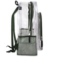 thumbnail image 5 of Trailmaker Clear See Through Backpack| Transparent Clear Backpack Bags Stadium Approved for Mens, Women, Travel (Green), 5 of 6