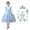 Blue+PS, variant on KAWELL Snow Princess Costume for Girls Autumn and Winter Costume for Toddlers Dress Up Halloween Birthday Cosplay Cape with Accessories