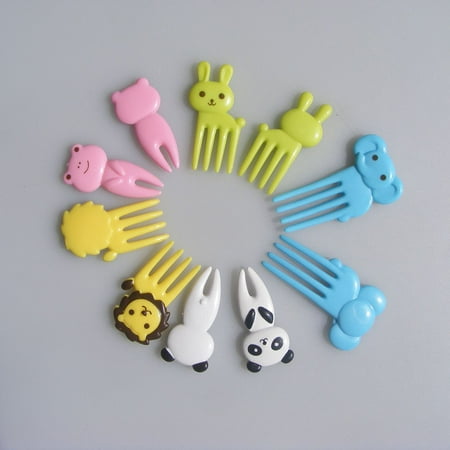 

Hi.FANCY 10pcs Kawaii Animal Food Fruit Picks Forks Home Party Accessory Decor Tool