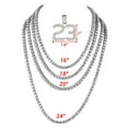 thumbnail image 5 of Charles Raymond Iced Out 23 Pendant on Tennis Chain for Men or Women - Blinged Out Hip Hop Jewelry on Blast! - Gold or Silver and Size Your Choice – TN001 #23 (Silver 18"), 5 of 5