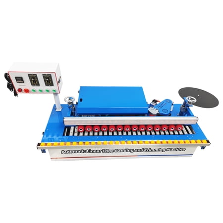 Automatic Woodworking Edge Bander Double-sided Gluing Trimming Adjustable Speed