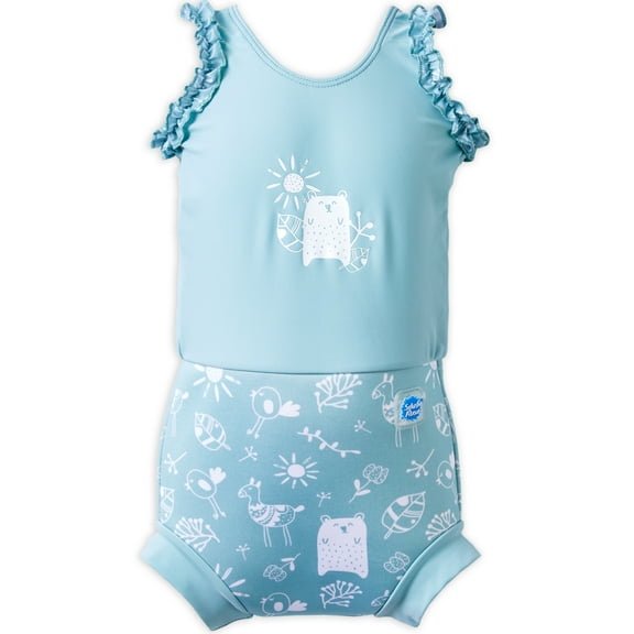 Splash About Happy Nappy Swimsuit with Swim Diaper, Forest Walk, 2-3 Years