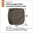 thumbnail image 6 of Classic Accessories Ravenna Water-Resistant Patio Lounge Chair/Loveseat Cushion Cover, 25 x 27 x 5 Inch, Dark Taupe, 6 of 12