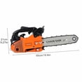 thumbnail image 3 of YNCE Gas Chainsaw 12 inch 25.4cc 1.2 HP Chain Saws with Automatic Oiler for Trees, Gas Powered 2-Cycle Wood Cutting Machine Petrol Handheld Gasline Chainsaws for Outdoor Garden Farm Home, 3 of 10