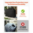 thumbnail image 4 of KFFKFF Grill Protector, 58-inch Outdoor BBQ Shield, Water-Resistant, Colorfast, Durable 600D Polyester Material, Simple Application/Removal, Equipped with Hook-and-Loop Fasteners, Black, 4 of 9