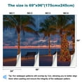 thumbnail image 3 of Peel and Stick Wallpaper Palm Tree Christmas Tropical Beach Palm Trees Ocean Sunset Christmas Modern Art Wall Mural Decor Self Adhesive and Removable 69in x 98in, 3 of 8