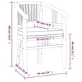 thumbnail image 4 of vidaXL 3 Piece Garden Dining Set Solid Wood Teak, 4 of 5