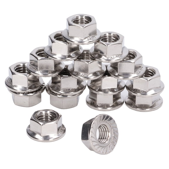 Heavy,Duty Flange Nut Kit , Reliable Fixing for Vehicle, Equipment  DIY Projects