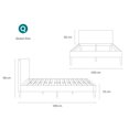 thumbnail image 3 of Box base cama Queen Size con Cabecera Capitonada Prime Color Gris Nooz Nooz Prime, 3 of 6