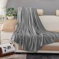 thumbnail image 3 of Black King Size Solid Flannel Throw Plush Cozy Super Soft Warm Bed Blanket, 3 of 4