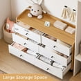 thumbnail image 3 of Dresser for Bedroom with 6 Drawers and Metal Handle,Sturdy Frame Modern Bedroom Furniture, Chest of Drawers, White Dressers with Drawers for Closet Hallway, Living Room, Entryway, 3 of 9