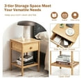 thumbnail image 6 of Gymax Bamboo Nightstand Natural Side End Table w/Drawer for Living Room Bedroom, 6 of 9