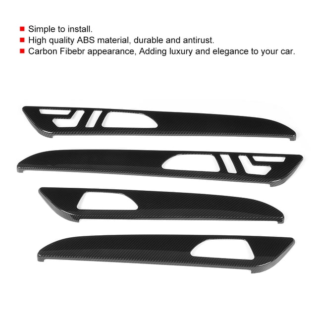 Panel 4pcs Set Carbon Fibebr Style Interior Door Panel Trim with Memory Holes Fits for GLE GLS ML GL GLS320 400 Models 13-19