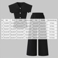 thumbnail image 4 of WXFAZCVU Girls 2 Piece Outfits Buttons Down Shirt and Elastic Waist Pants Casual Dressy Suit Size 8-9 Years, 4 of 6