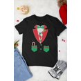 thumbnail image 5 of Old Glory Mens Christmas Tuxedo Costume Short Sleeve T Shirt, 5 of 6