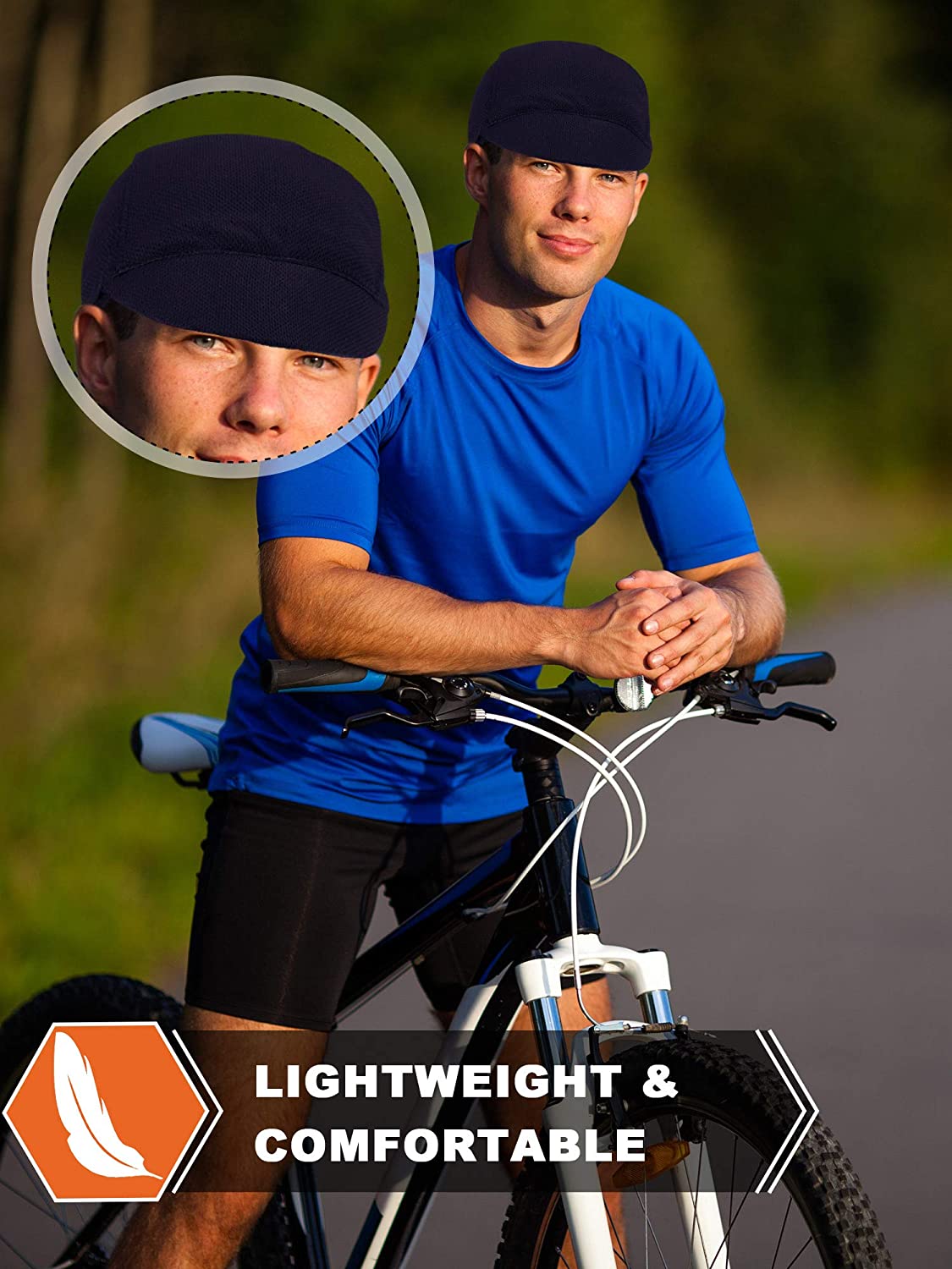 9 Pieces Cycling Cap Under Helmet Bike 