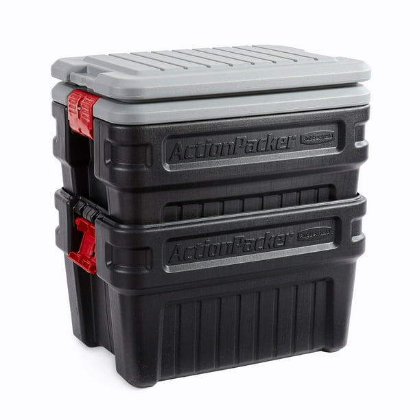 Rubbermaid 24 Gal Action Packer Lockable Latch Storage Container Rubbermaid 24 Gal Action Packer Lockable Latch Storage Container