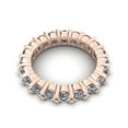 thumbnail image 3 of Natural 3.00Ct Round Cut Diamond Classic Shared Prong Women's Anniversary Wedding Eternity Band Ring Solid 18k Rose Gold G SI1, 3 of 3