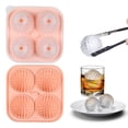 thumbnail image 4 of Golf Ball Ice Cube Tray, 4 Cavity Easy Release Silicone Ice Mold, Golf Shaped Ice Ball Maker, Novelty Ice Cube Tray for Whiskey, Cocktails, Coffee Home Bar Party, 4 of 6