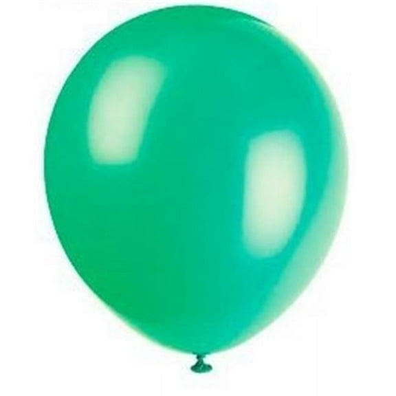 Unique Industries Latex 12" Emerald Green Solid Print Birthday Balloons, 10 Count