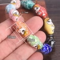 thumbnail image 4 of U8MO 5pcs 22x13mm Oval Matryoshka Russian Doll Shape Ceramic Porcelain Loose Beads-Red Black, 4 of 4