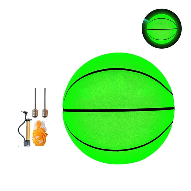 Glowing Basketball Reflective Toy Green Balls Night Competition Good Balls Exquisite Night Competition Gripping Fine Workmanship Fluorescence Sporting Equipment