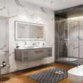 thumbnail image 3 of Totti Wave 72" Gray Modern Double Sink Bathroom Vanity w/ Super White Man-Made Stone Top & Sinks, 3 of 6