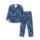 thumbnail image 1 of Balery Blue Bus Pijama para Hombre de Dos Piezas con Manga Larga, Conjunto de Dormir y Descanso Suave con Bolsillos-Large, 1 of 7