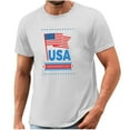 thumbnail image 5 of Tnhcen 4th of July Men's Stylish USA Flag Graphic Tee Summer Comfortable Novelty Patriot Shirt​ S-3XL, 5 of 5