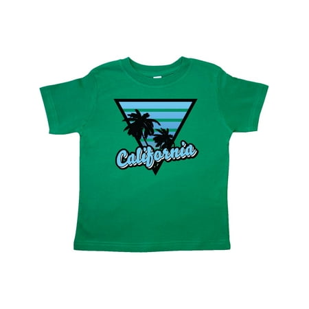 

Inktastic California with Triangle and Palm Trees in Blue Gift Toddler Boy or Toddler Girl T-Shirt