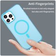 thumbnail image 4 of For iPhone 13 Pro Max MagSafe Frosted Translucent TPU + PC Full Coverage Phone Case,Blue,For iPhone 13 Pro Max, 4 of 8