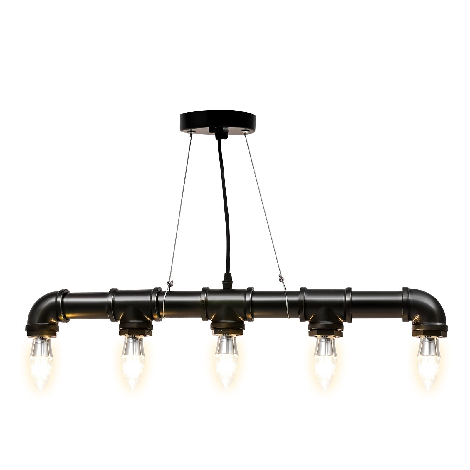 Vintage Industrial Rustic Steampunk Metal Water Pipe Ceiling Lights Handmade