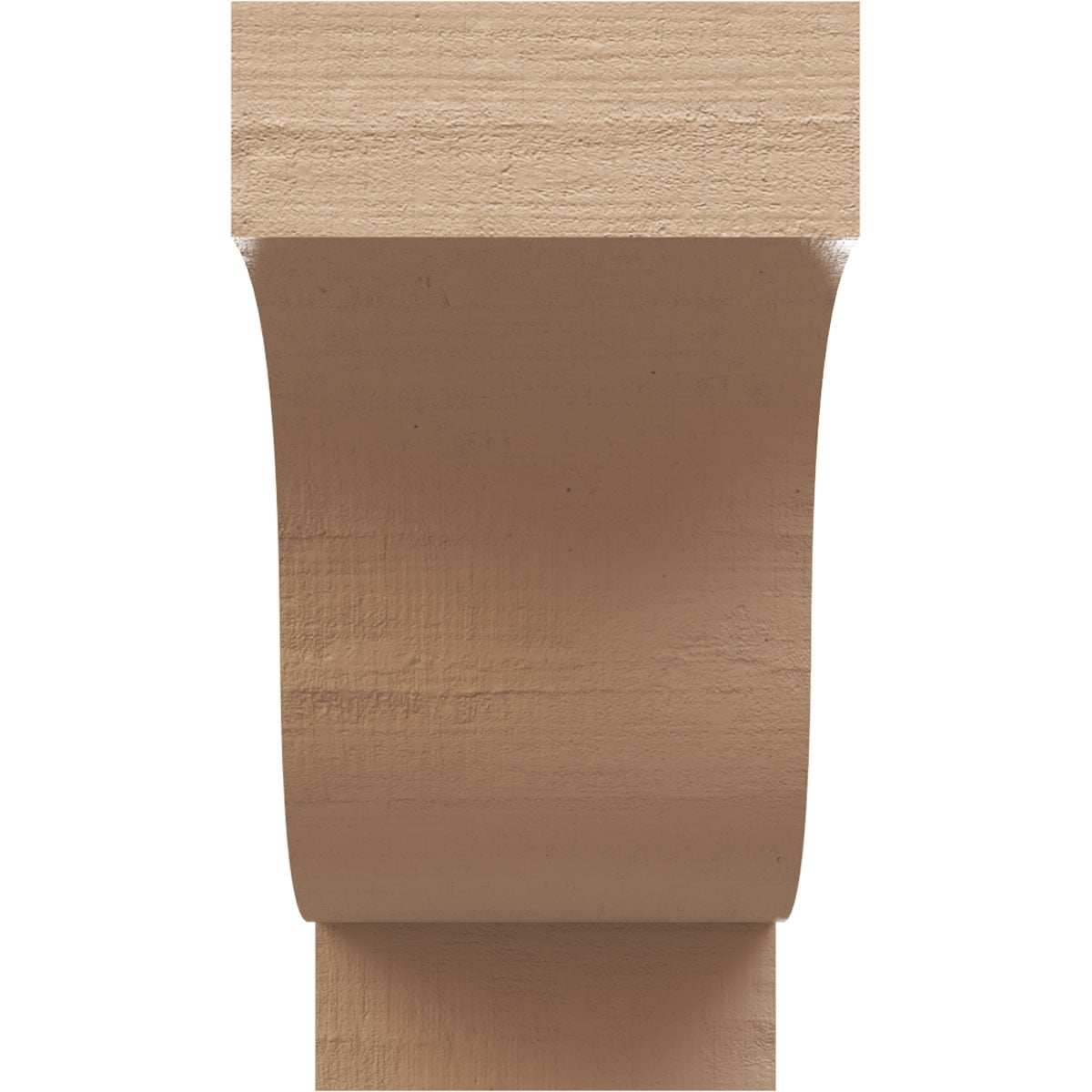 2"W x 4"D x 4"H Classic Newport Rough Cedar Woodgrain TimberThane Corbel, Primed Tan