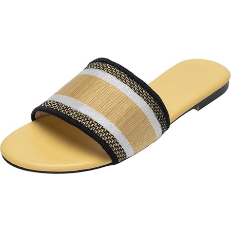 

Women s Embroidered Band Sandals Open Toe Flat Sandals Summer Shoes