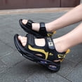 thumbnail image 4 of Gyujnb Boys Open Toe Sport Sandals Adjustable Strap Breathable Casual Outdoor Beach Shoes Flat Heel (Boys),5.5-6 Years, 4 of 8