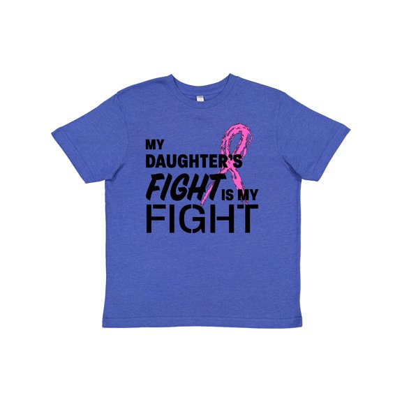 Inktastic My Daughters Fight is my Fight- breast cancer awareness Youth T-Shirt
