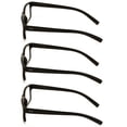 thumbnail image 3 of 3 pairs of men women rectangular modern reading glasses - comfortable readers with spring hinges +1.25, 3 of 4