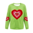 thumbnail image 4 of Yuyuzo Chandails en Molleton pour Femmes Saint-Valentin T-Shirts Graphiques Hauts Décontractés Manches Longues Col Rond Mode Chandail, 4 of 5