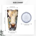 thumbnail image 4 of Goofa Oil Painting Flower Cow for 20 oz Skinny Tumbler Stainless Steel Coffee Mug Slim Vacuum Insulated Travel Cup Car Cup-Straw Two-piece Set, 4 of 8