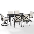 thumbnail image 4 of Crosley Furniture Kaplan 7-Piece Fabric & Metal Outdoor Dining Set in Oatmeal, 4 of 19