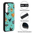 thumbnail image 2 of WIRESTER Shockproof Soft Rubber Cover Case for Samsung Galaxy A16 5G 6.7", Barnyard Chicken Roosters Teal Background, 2 of 5