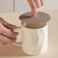 thumbnail image 6 of Colorful Ceramic Cup Lid | Leak-Proof Coffee & Tea Cup Cover | Stylish Office Drink Lid | Seals Freshness | 1-Pack, 6 of 6