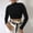 Black, variant on Fesfesfes Women Crop Tops Casual Long Sleeve Sweater Tops Mock Neck Skinny Blouse Tops Fall and Winter Base Layer Shirt