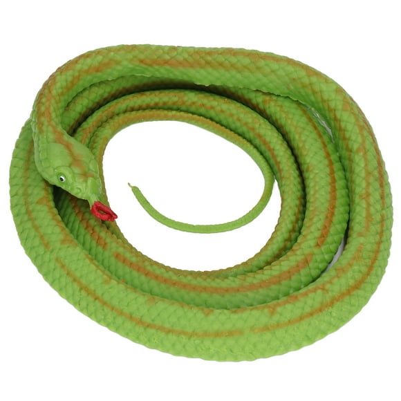 Simulation Snake Model,130cm Lifelike Reptile Animal Figurine,Big Rainforest Snakes Toy,Fake Snakes Python Model for Garden Above 3 Years Old (Canned Python - Green)